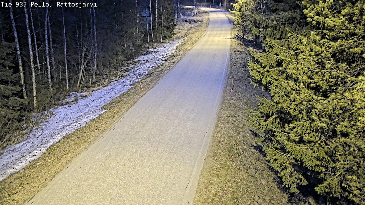 Weather Camera Image Väg 935 Rattosjärvi, Pello, Lappi