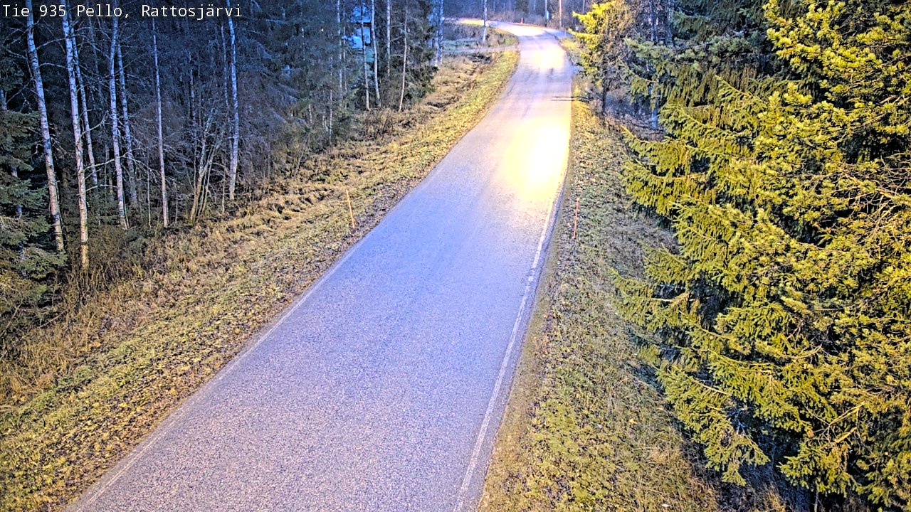 Kelikamerat Kuva Tie 935 Rattosjärvi, Pello, Lappi