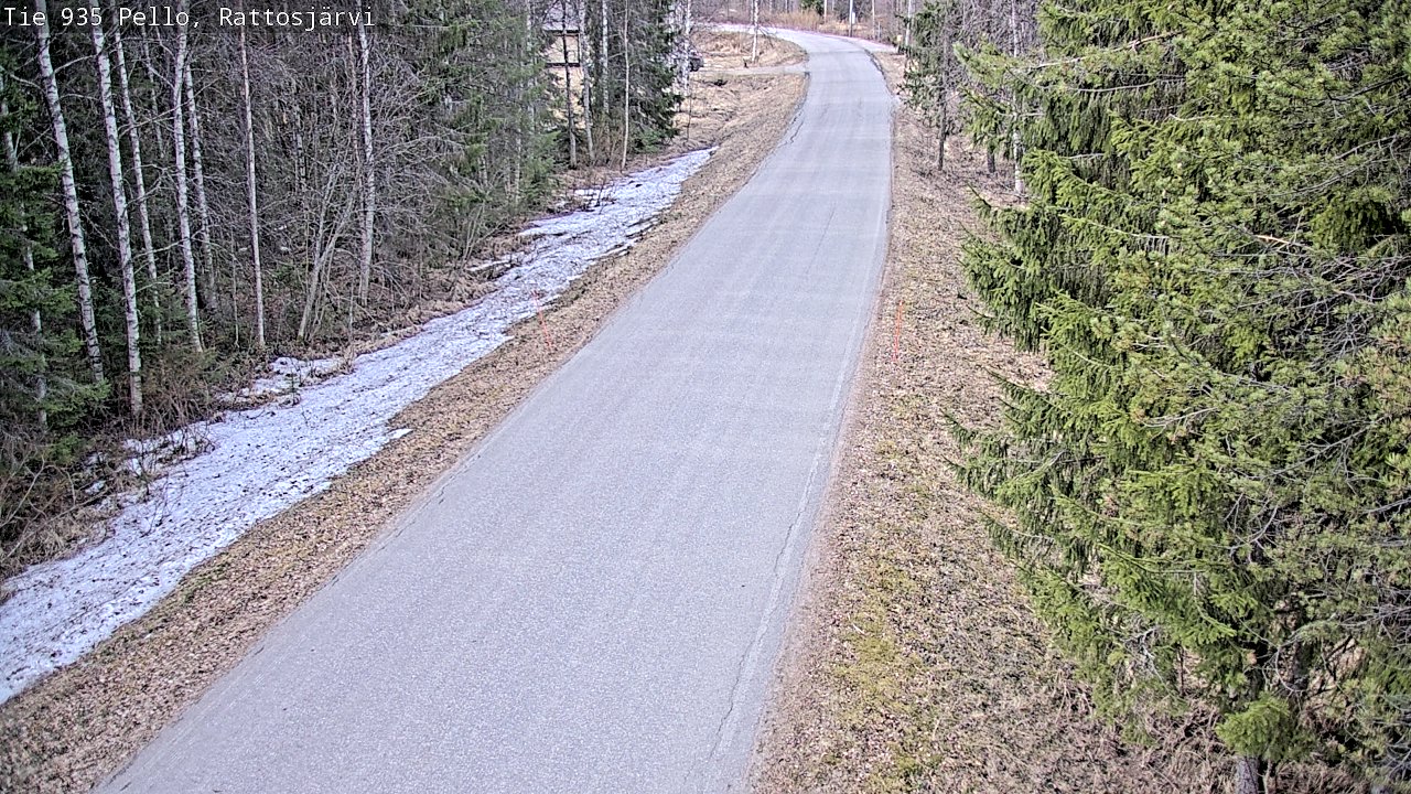 Weather Camera Image Väg 935 Rattosjärvi, Pello, Lappi