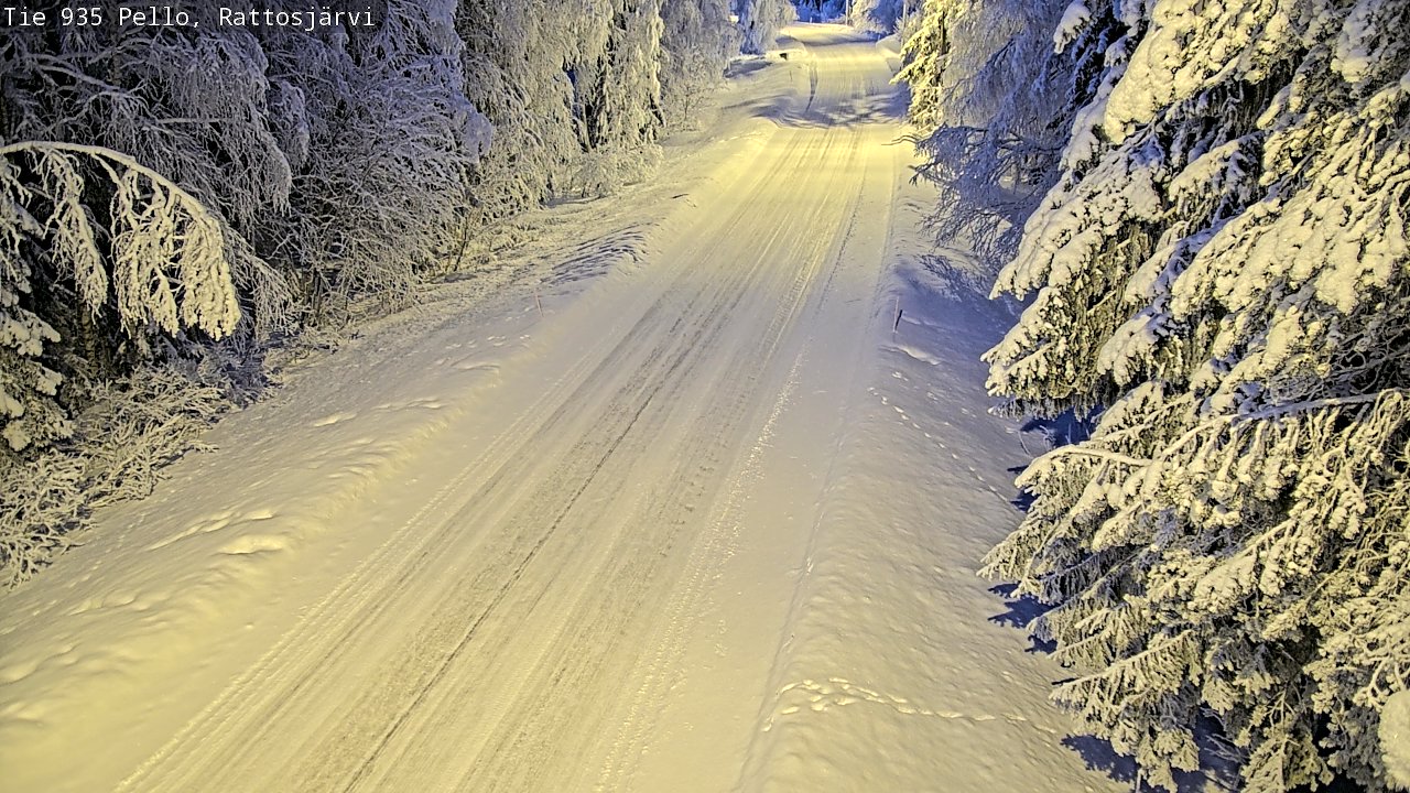 Kelikamerat Kuva Tie 935 Rattosjärvi, Pello, Lappi