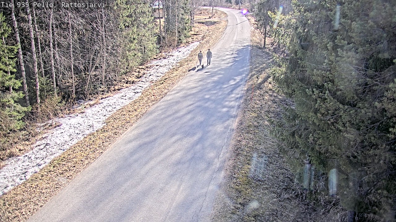 Weather Camera Image Väg 935 Rattosjärvi, Pello, Lappi