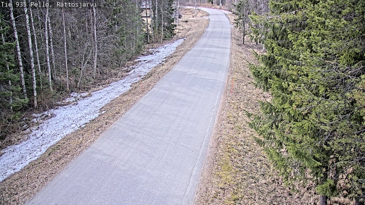 Weather Camera Image Väg 935 Rattosjärvi, Pello, Lappi