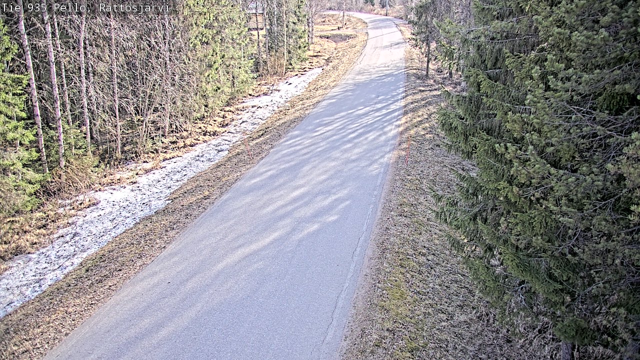 Weather Camera Image Väg 935 Rattosjärvi, Pello, Lappi