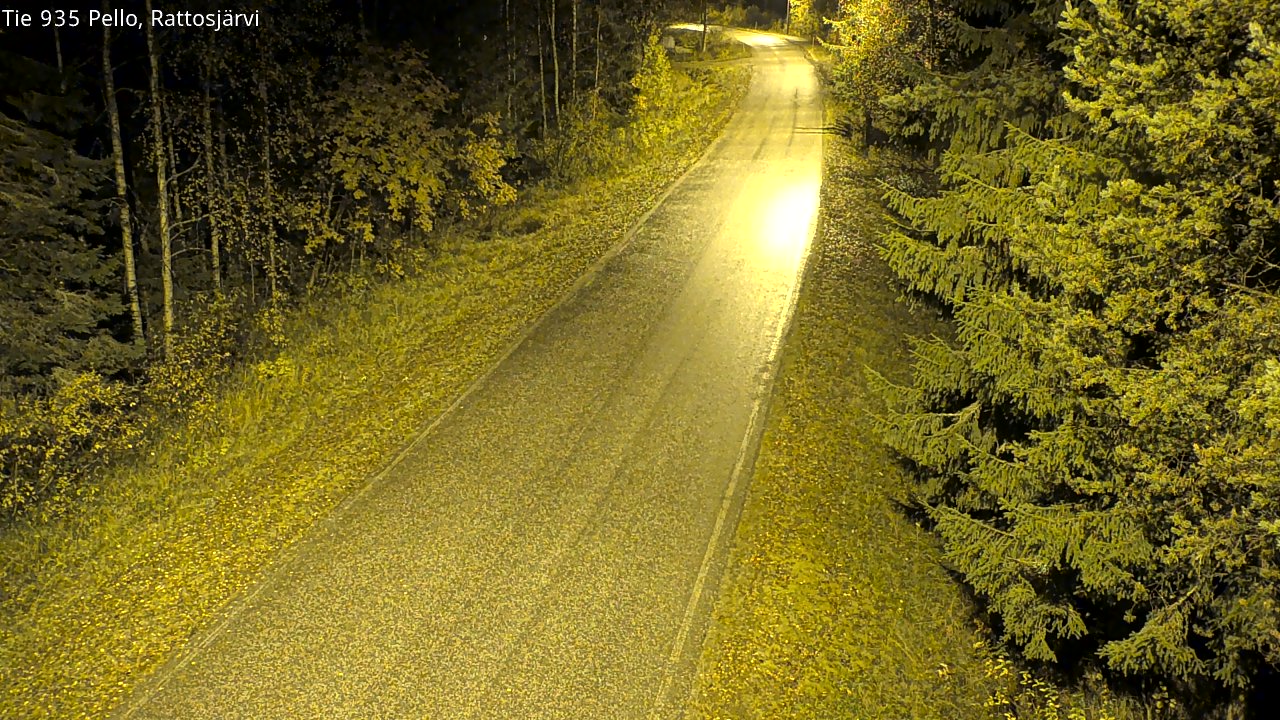 Kelikamerat Kuva Tie 935 Rattosjärvi, Pello, Lappi