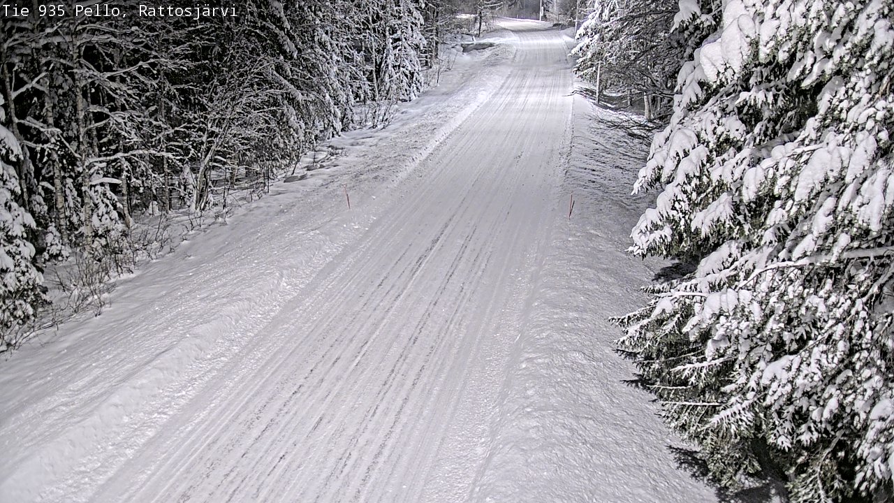 Weather Camera Image Road 935 Rattosjärvi, Pello, Lappi