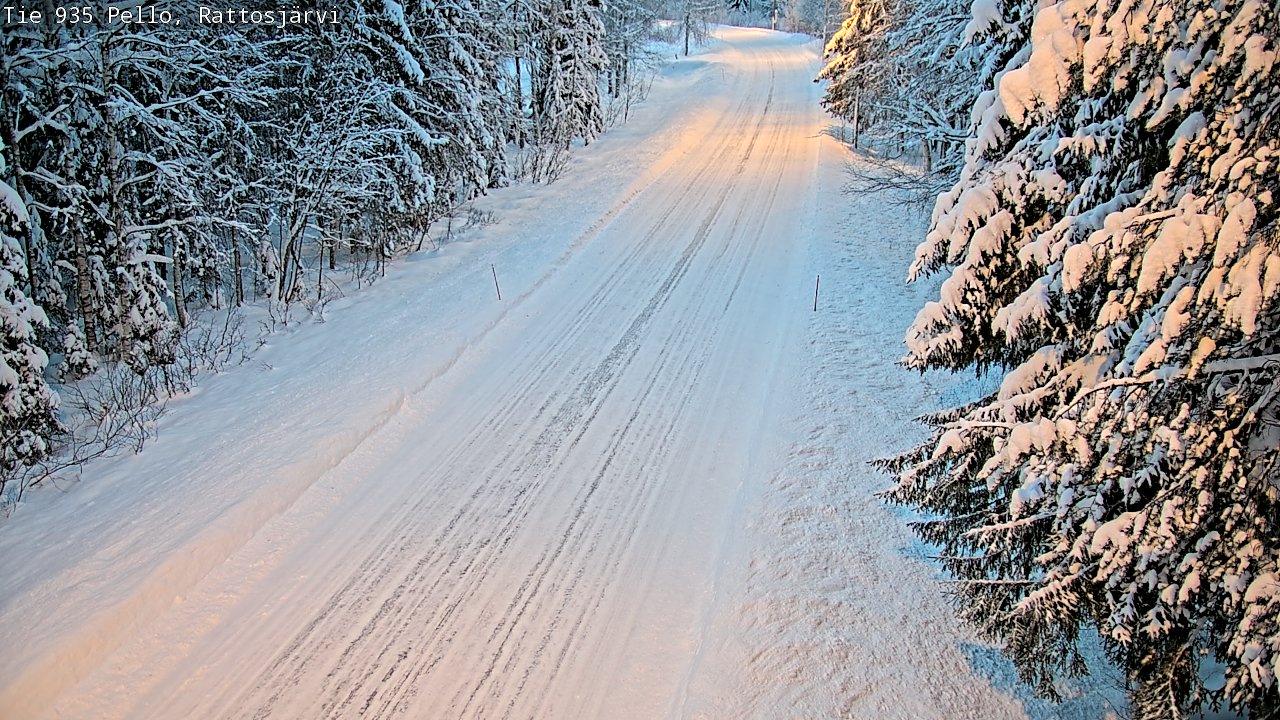 Weather Camera Image Road 935 Rattosjärvi, Pello, Lappi