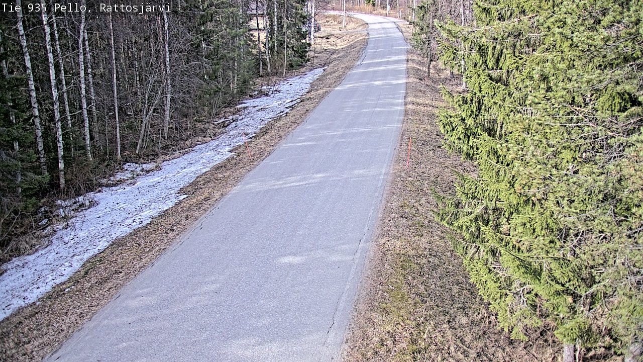 Weather Camera Image Väg 935 Rattosjärvi, Pello, Lappi