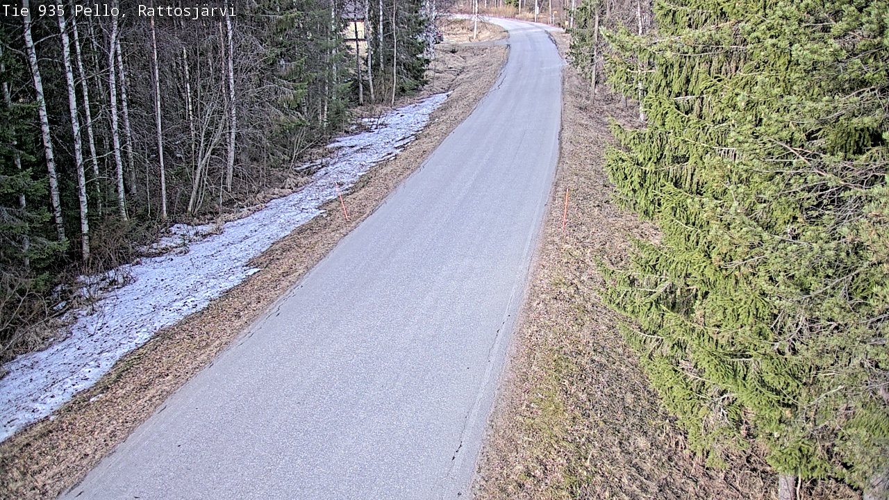Weather Camera Image Väg 935 Rattosjärvi, Pello, Lappi