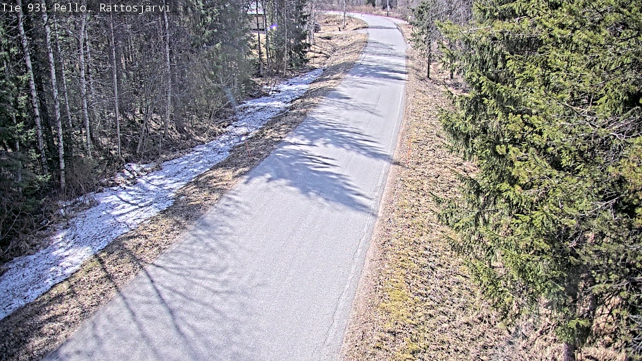 Weather Camera Image Väg 935 Rattosjärvi, Pello, Lappi