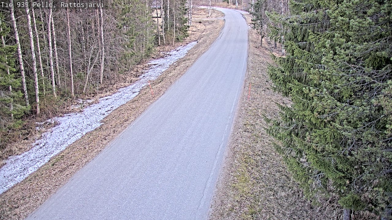 Weather Camera Image Road 935 Rattosjärvi, Pello, Lappi