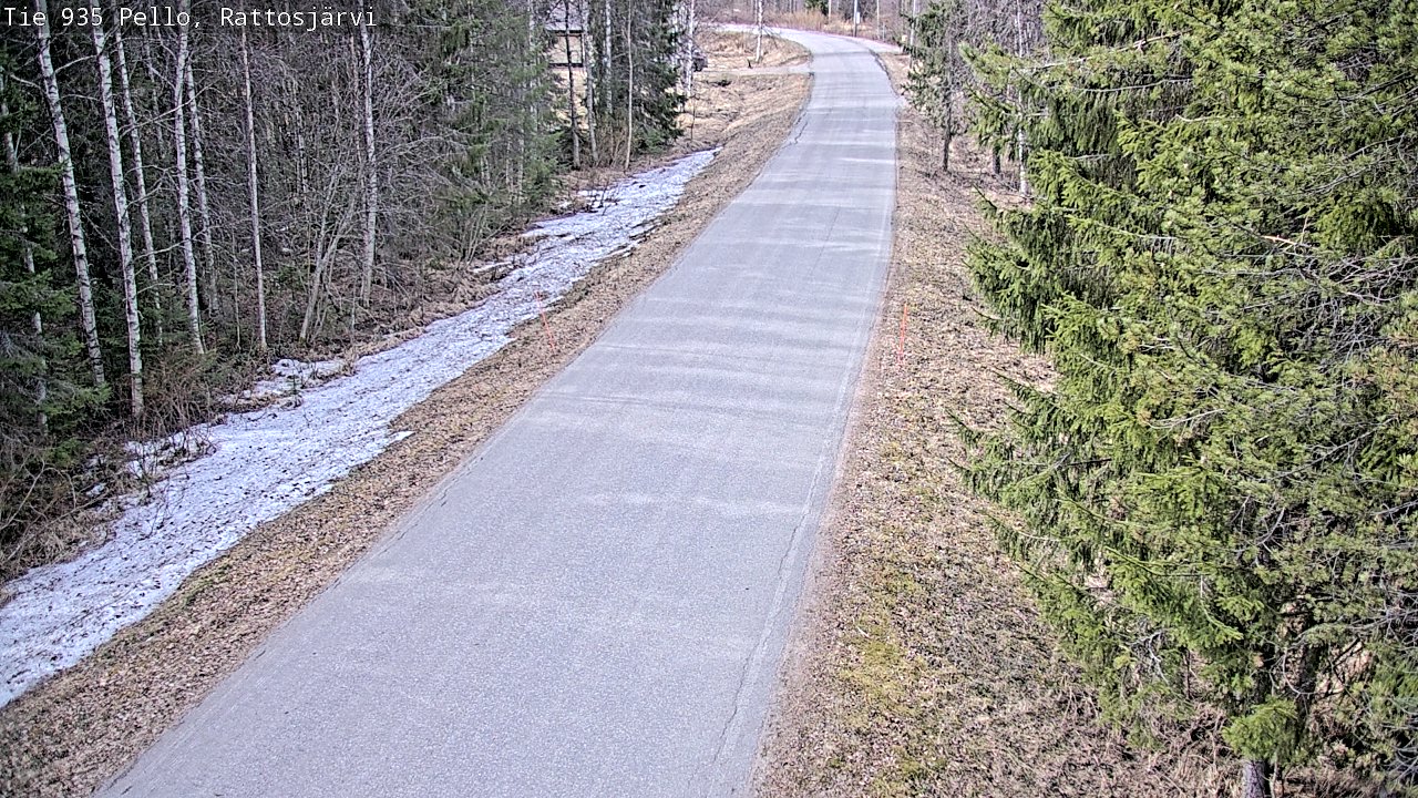 Weather Camera Image Väg 935 Rattosjärvi, Pello, Lappi