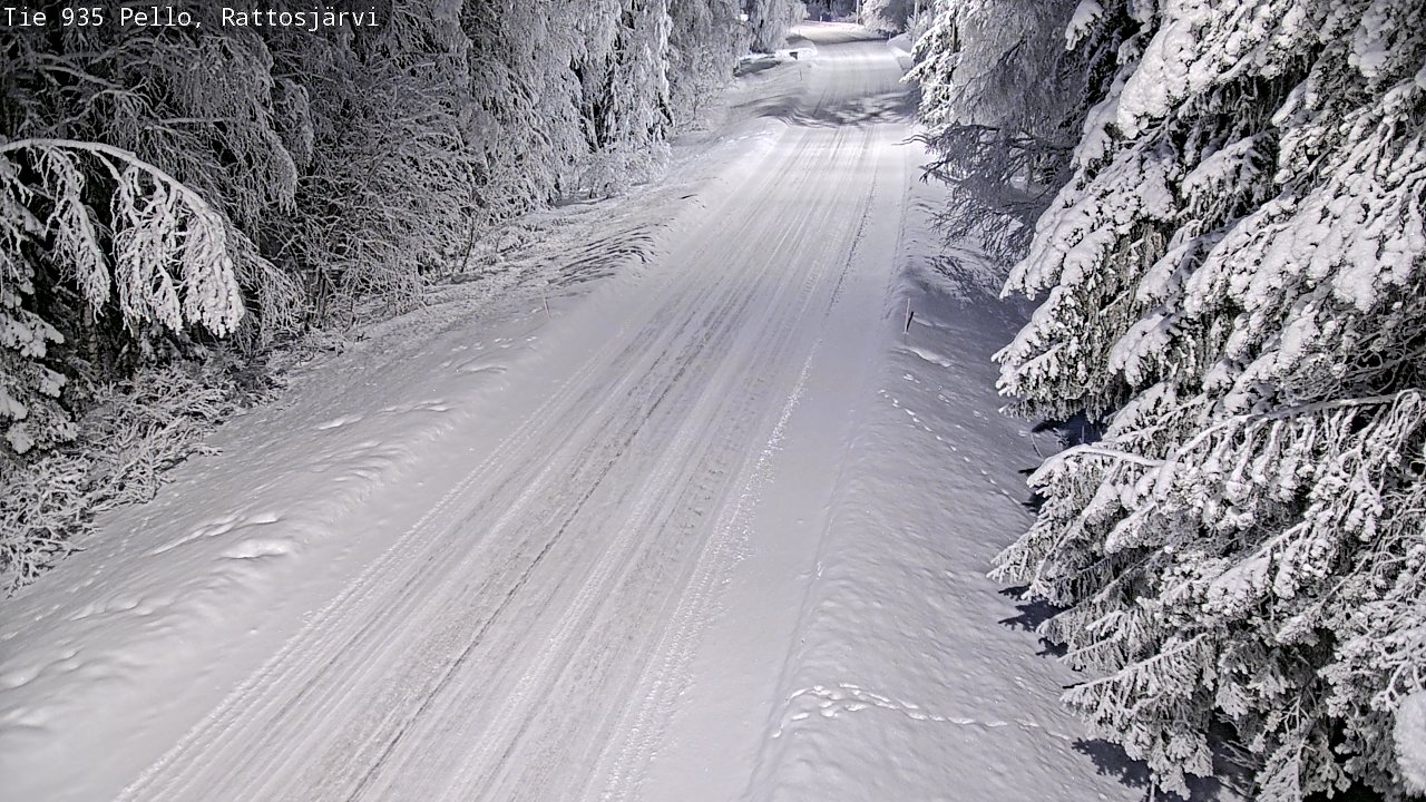 Kelikamerat Kuva Tie 935 Rattosjärvi, Pello, Lappi
