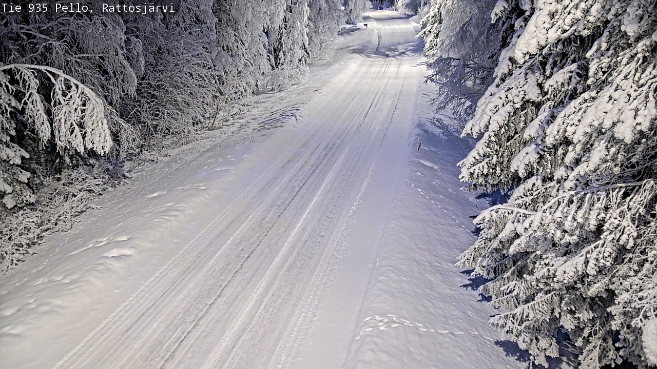 Kelikamerat Kuva Tie 935 Rattosjärvi, Pello, Lappi