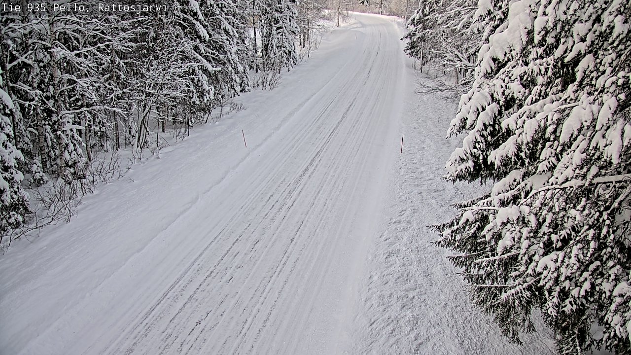 Weather Camera Image Road 935 Rattosjärvi, Pello, Lappi