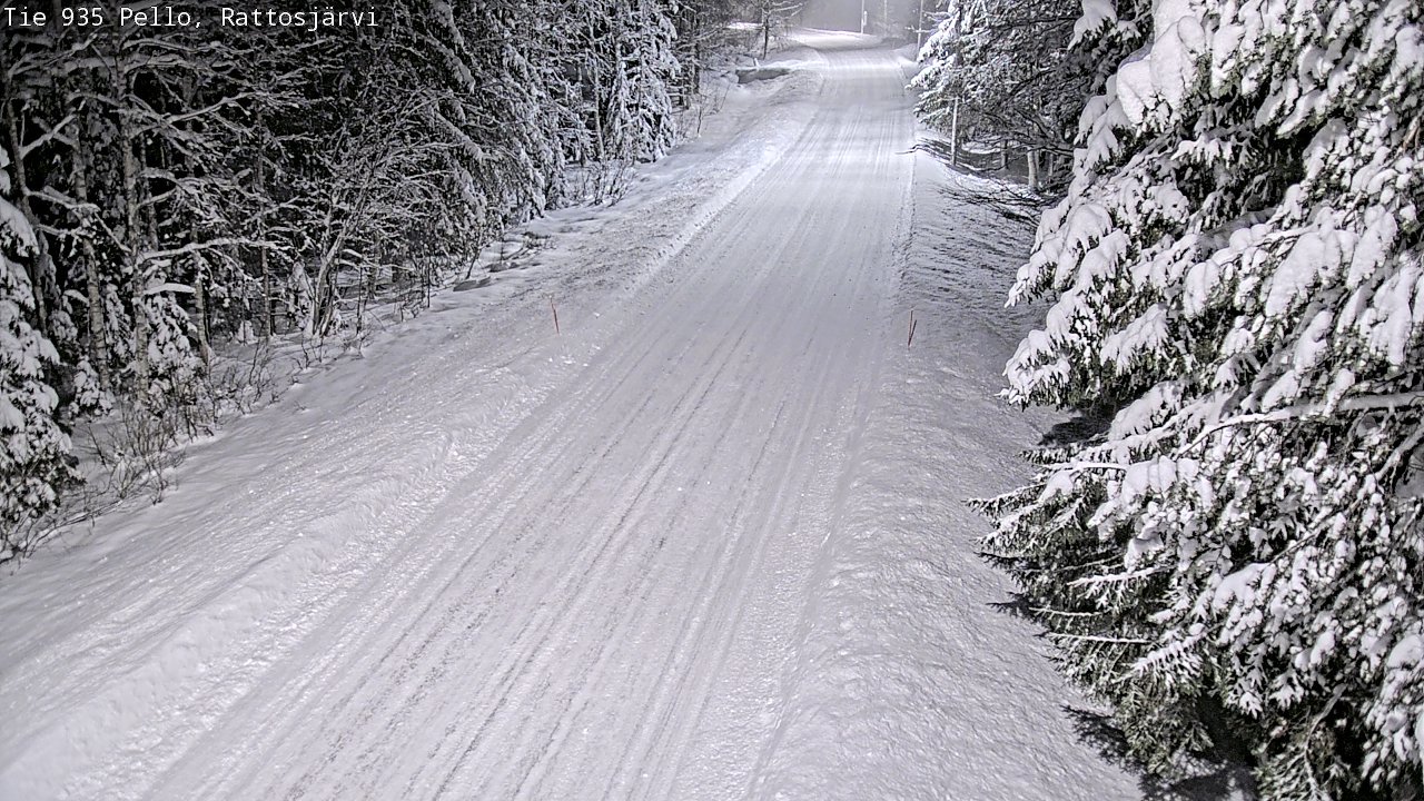 Weather Camera Image Road 935 Rattosjärvi, Pello, Lappi