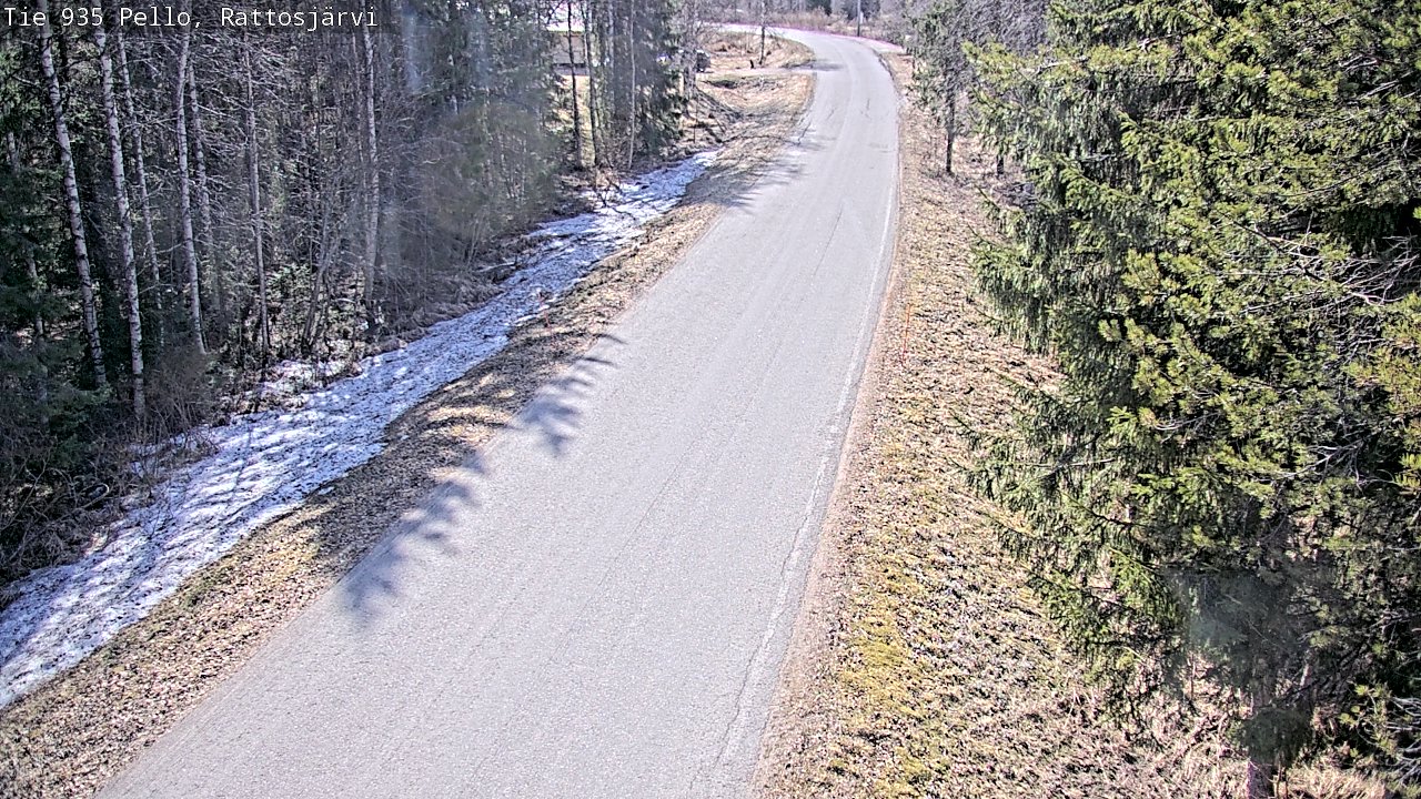 Weather Camera Image Väg 935 Rattosjärvi, Pello, Lappi