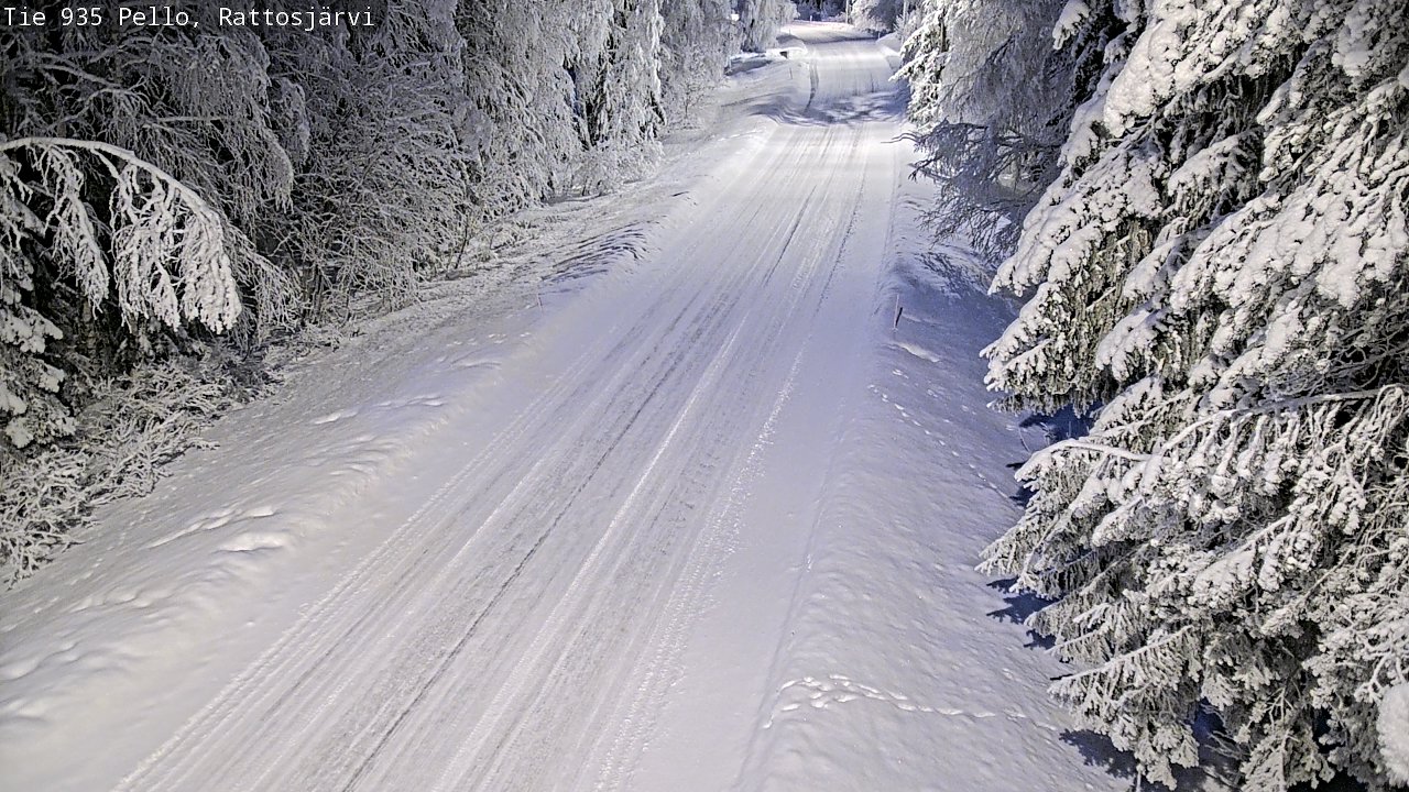 Kelikamerat Kuva Tie 935 Rattosjärvi, Pello, Lappi