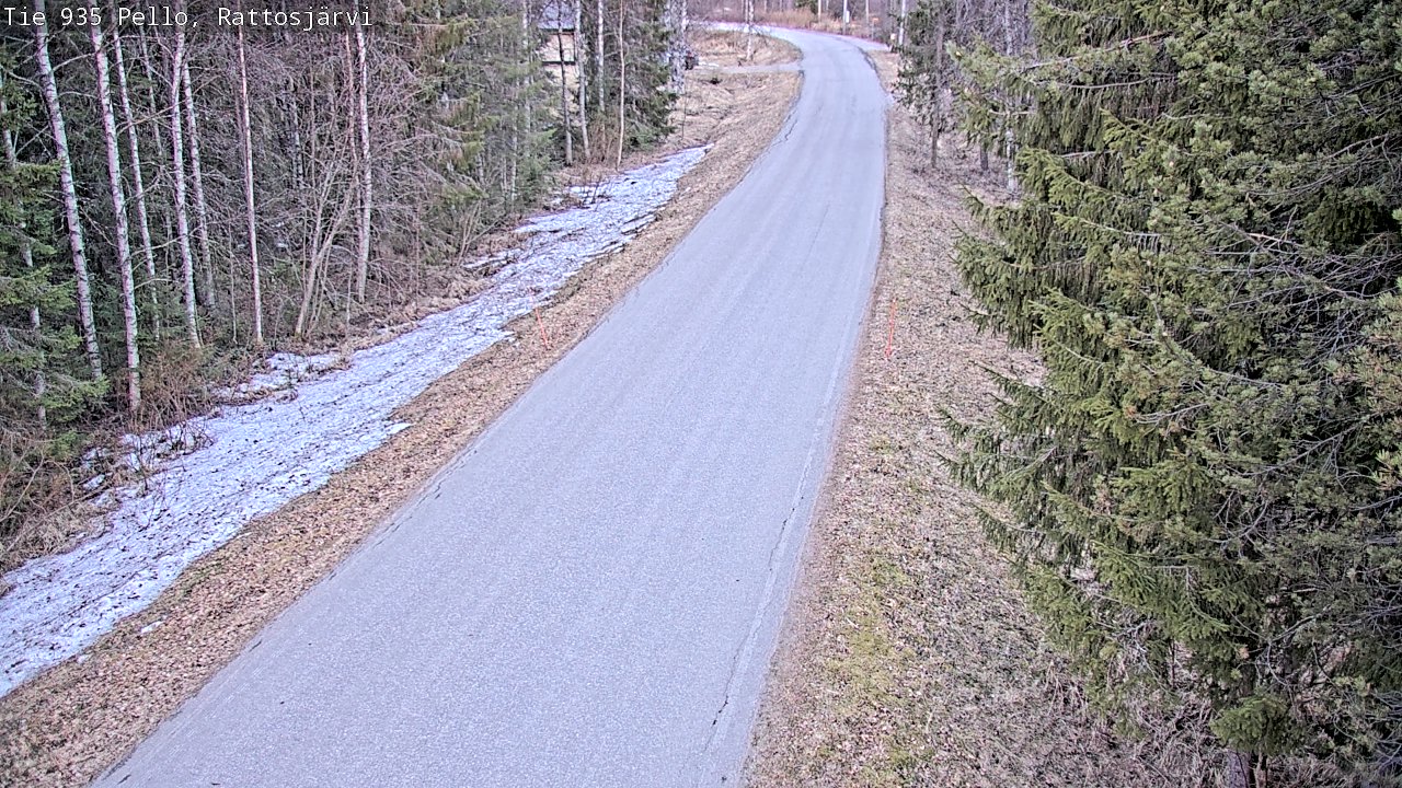 Weather Camera Image Väg 935 Rattosjärvi, Pello, Lappi