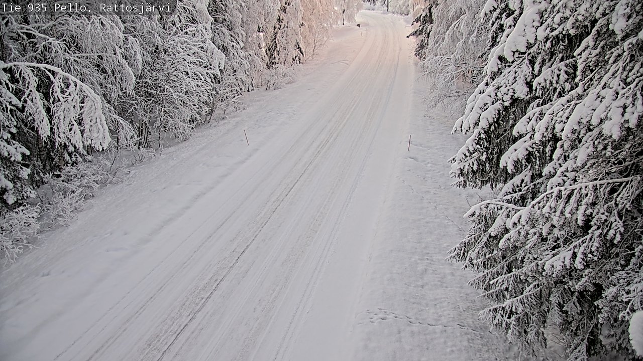 Kelikamerat Kuva Tie 935 Rattosjärvi, Pello, Lappi
