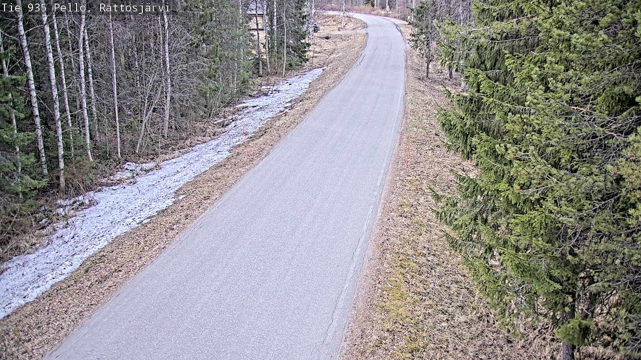 Weather Camera Image Väg 935 Rattosjärvi, Pello, Lappi