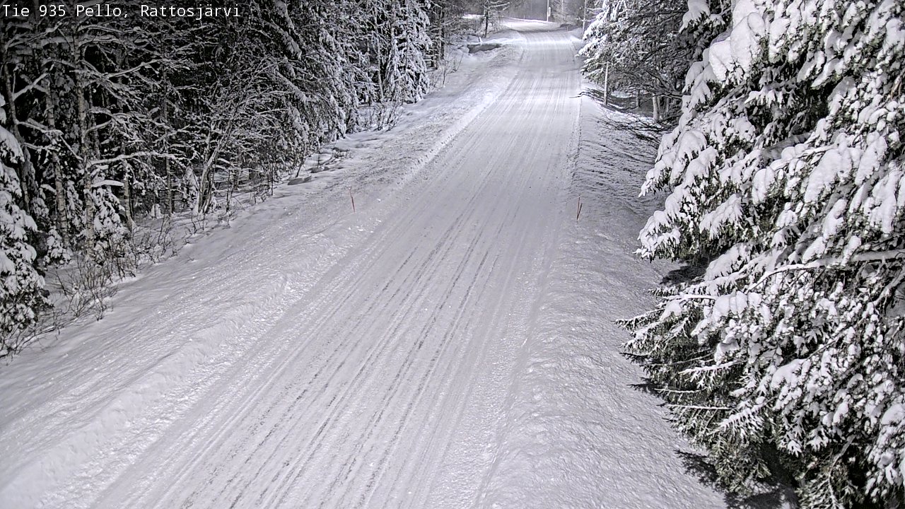 Weather Camera Image Road 935 Rattosjärvi, Pello, Lappi