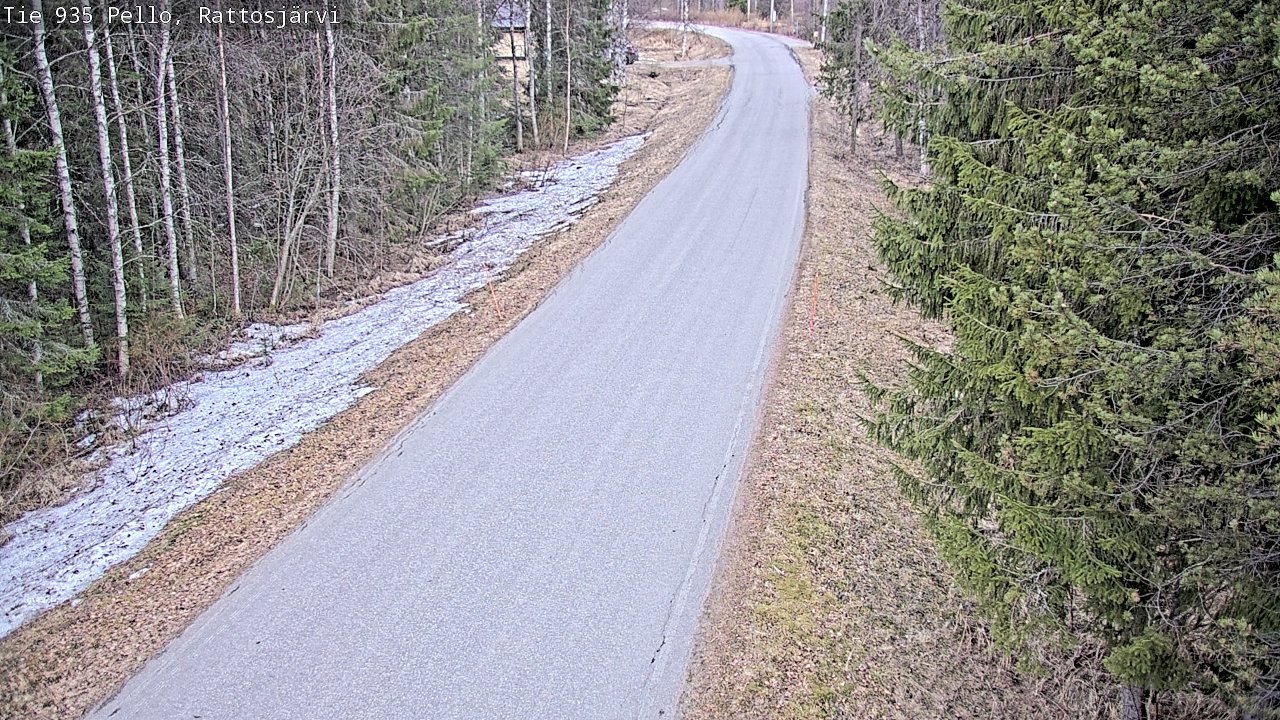 Weather Camera Image Väg 935 Rattosjärvi, Pello, Lappi