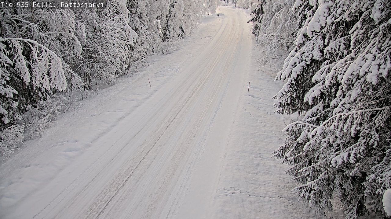 Kelikamerat Kuva Tie 935 Rattosjärvi, Pello, Lappi