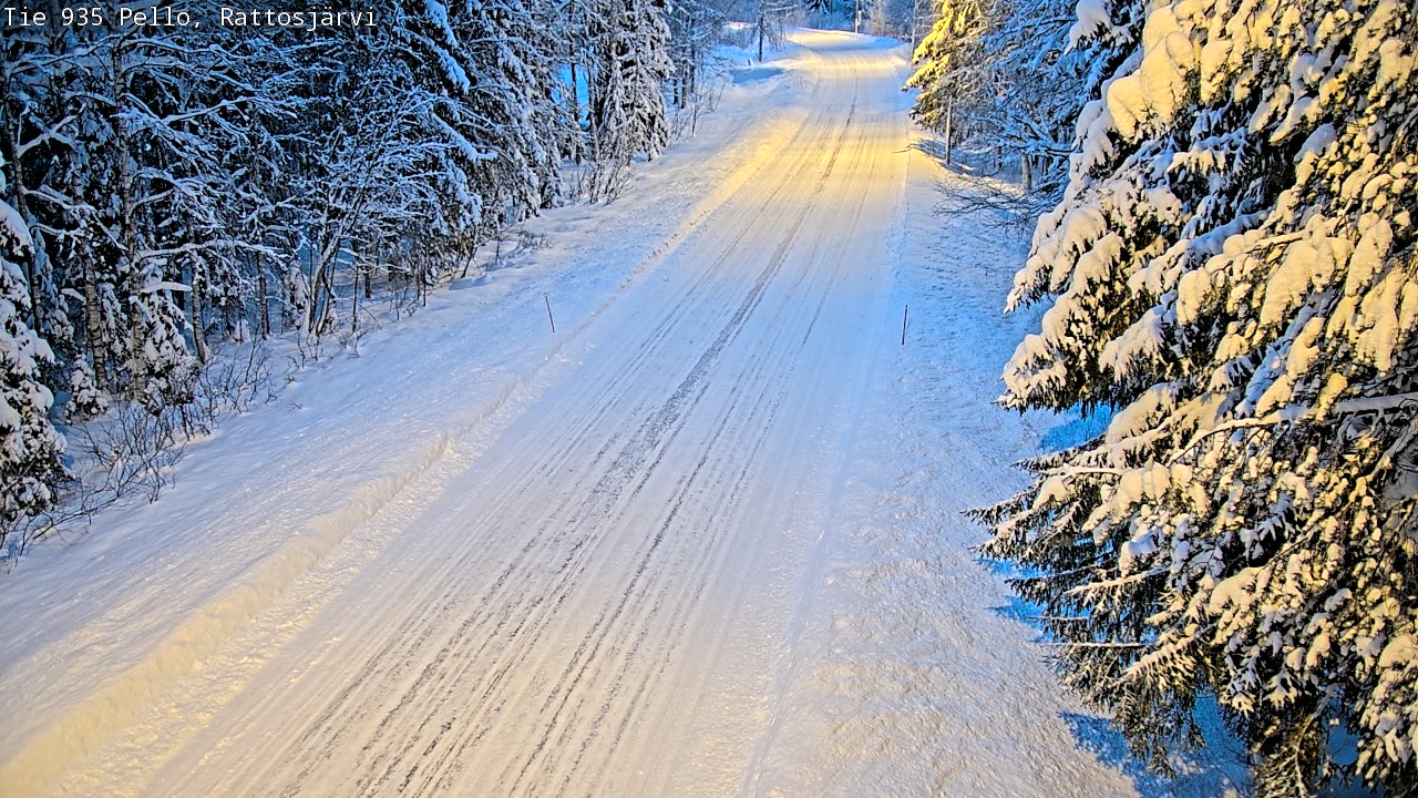 Weather Camera Image Road 935 Rattosjärvi, Pello, Lappi