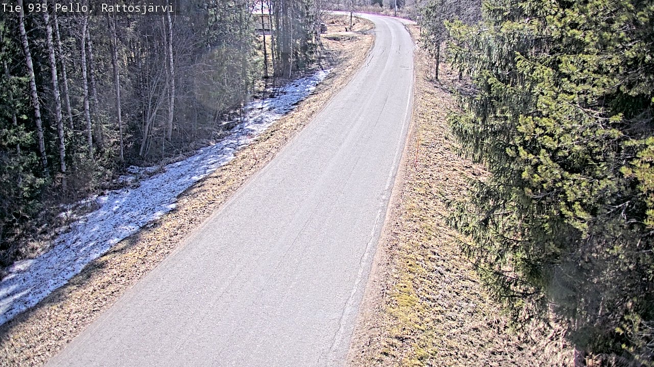 Weather Camera Image Väg 935 Rattosjärvi, Pello, Lappi