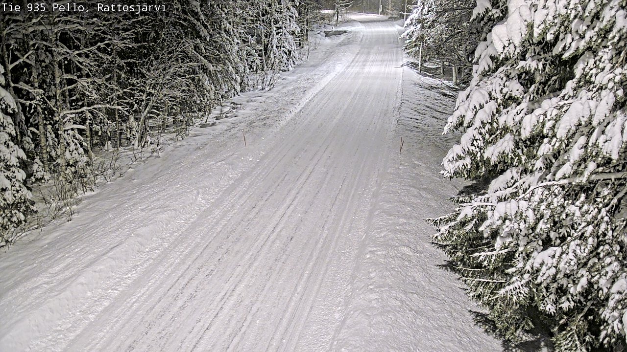 Weather Camera Image Road 935 Rattosjärvi, Pello, Lappi