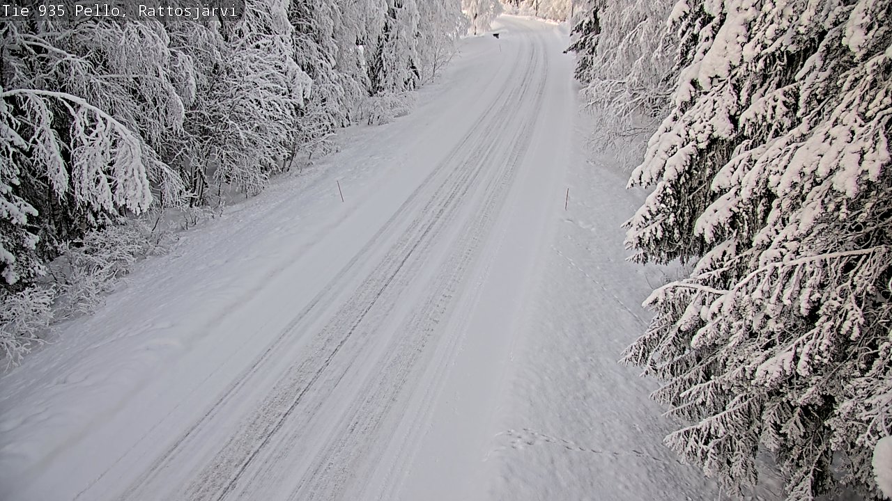 Kelikamerat Kuva Tie 935 Rattosjärvi, Pello, Lappi