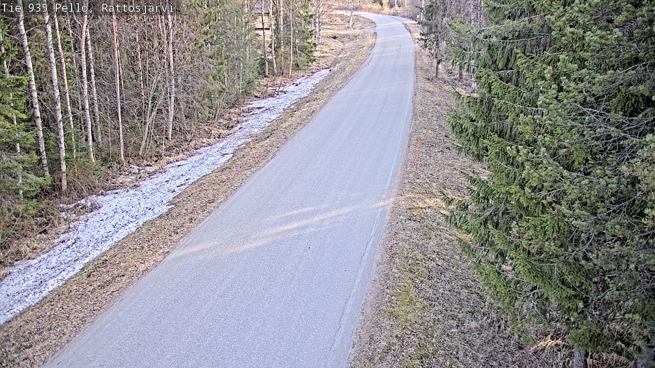 Weather Camera Image Väg 935 Rattosjärvi, Pello, Lappi