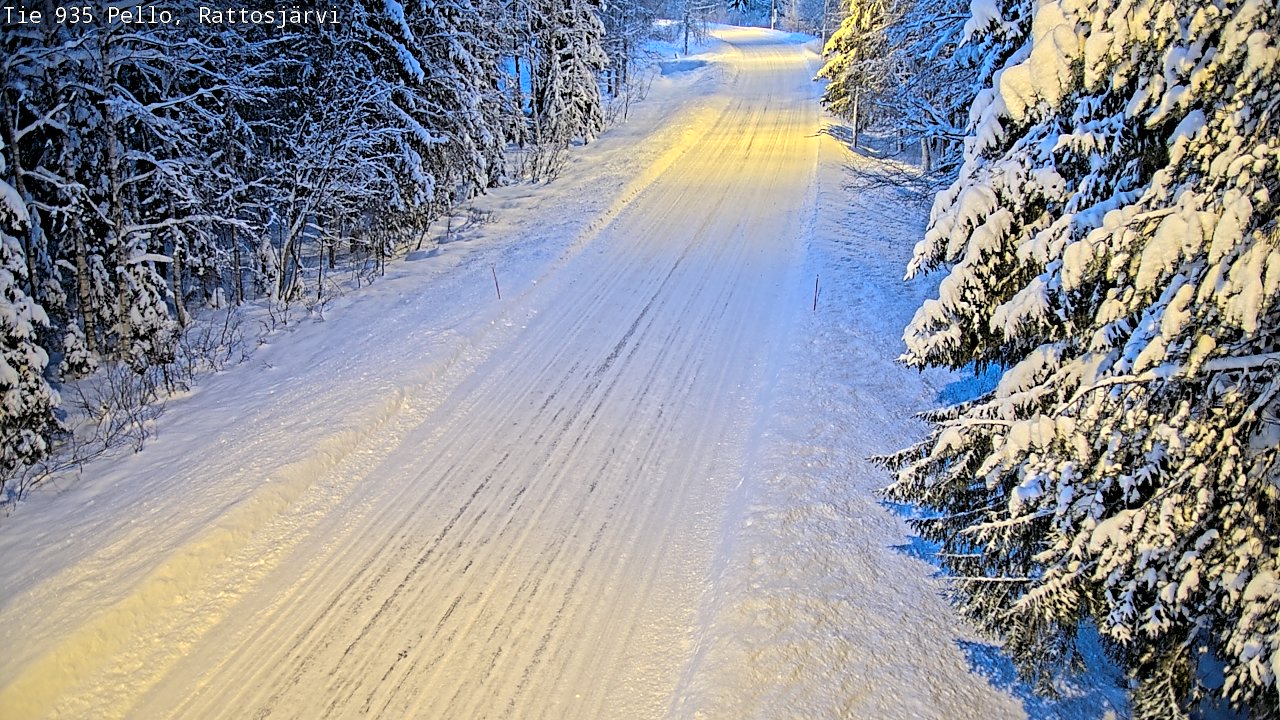 Weather Camera Image Road 935 Rattosjärvi, Pello, Lappi