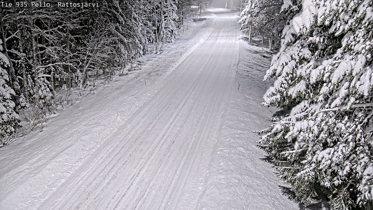 Weather Camera Image Road 935 Rattosjärvi, Pello, Lappi
