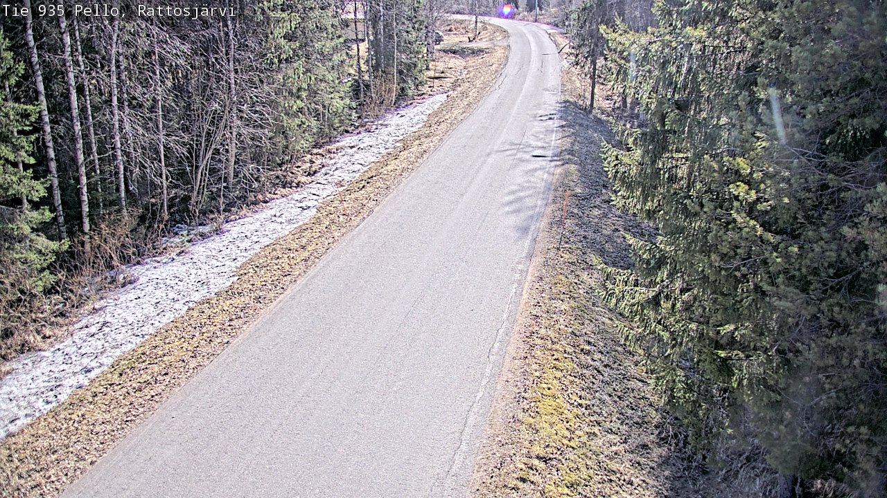 Weather Camera Image Väg 935 Rattosjärvi, Pello, Lappi