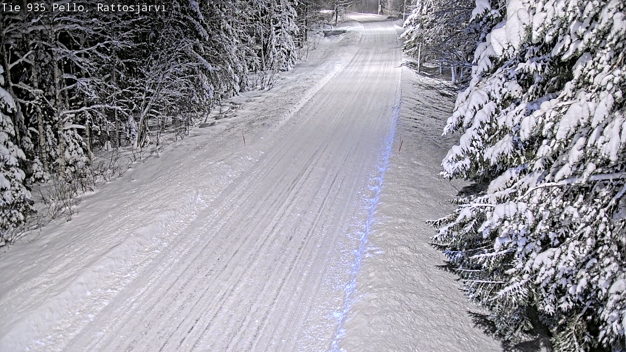 Weather Camera Image Road 935 Rattosjärvi, Pello, Lappi