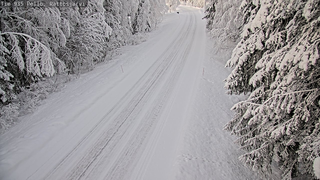 Kelikamerat Kuva Tie 935 Rattosjärvi, Pello, Lappi