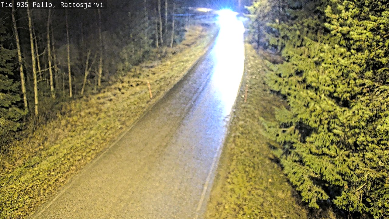 Weather Camera Image Väg 935 Rattosjärvi, Pello, Lappi
