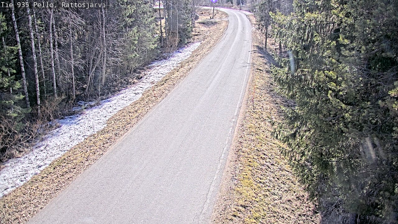 Weather Camera Image Väg 935 Rattosjärvi, Pello, Lappi