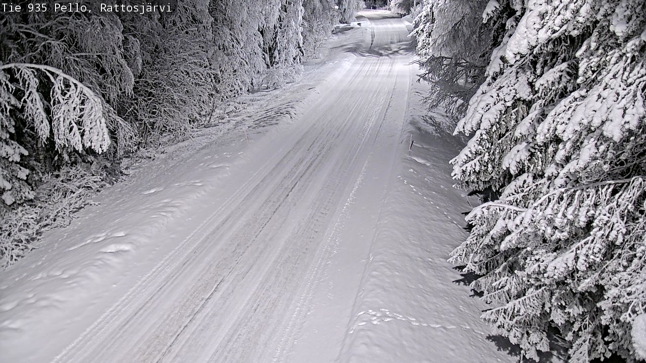 Kelikamerat Kuva Tie 935 Rattosjärvi, Pello, Lappi