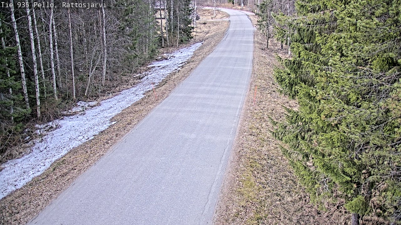 Weather Camera Image Väg 935 Rattosjärvi, Pello, Lappi