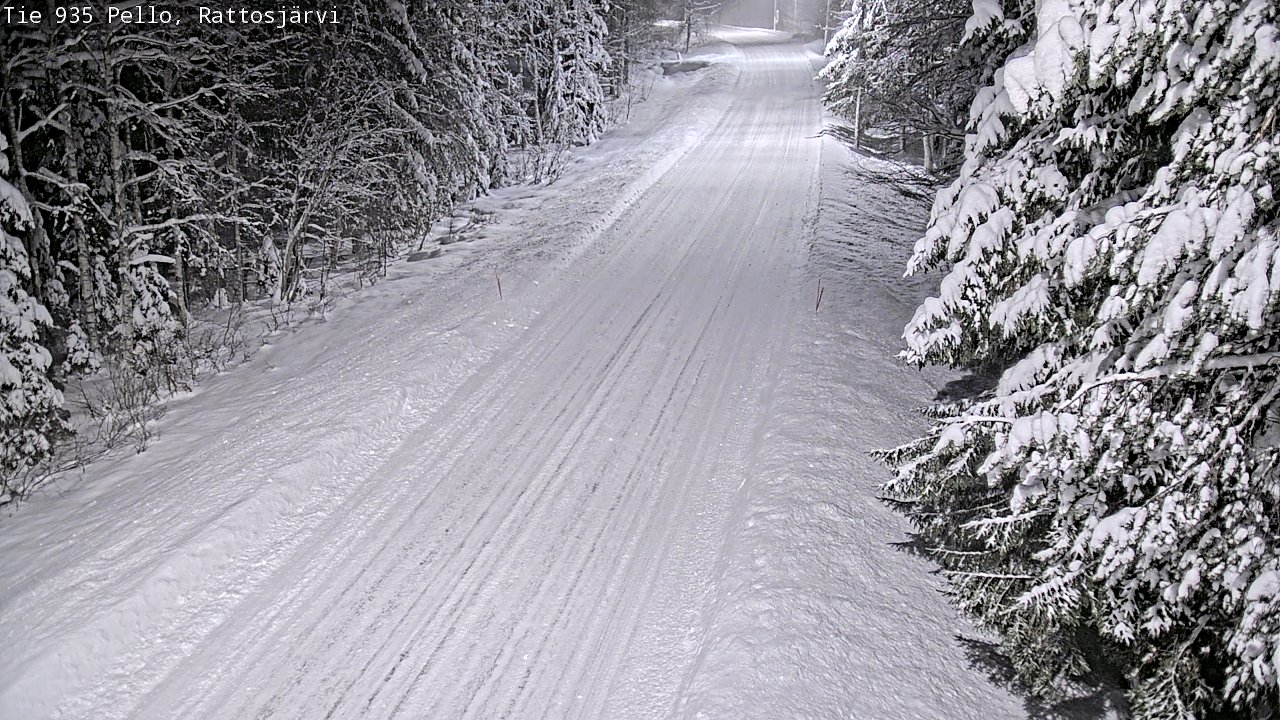 Weather Camera Image Road 935 Rattosjärvi, Pello, Lappi