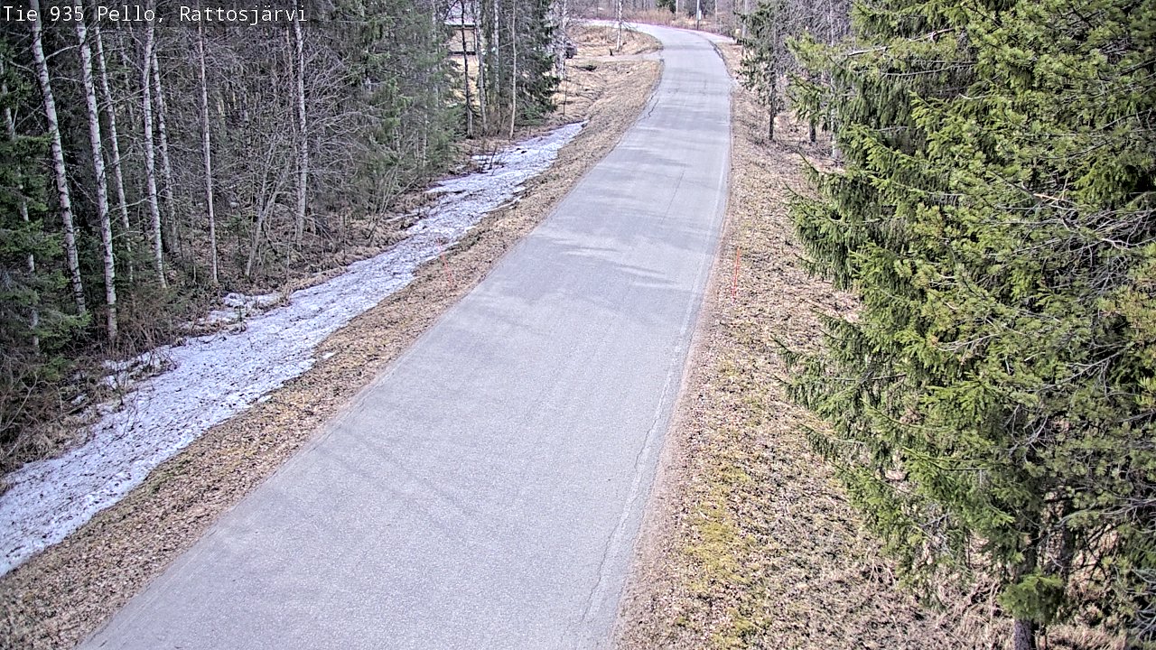 Weather Camera Image Väg 935 Rattosjärvi, Pello, Lappi