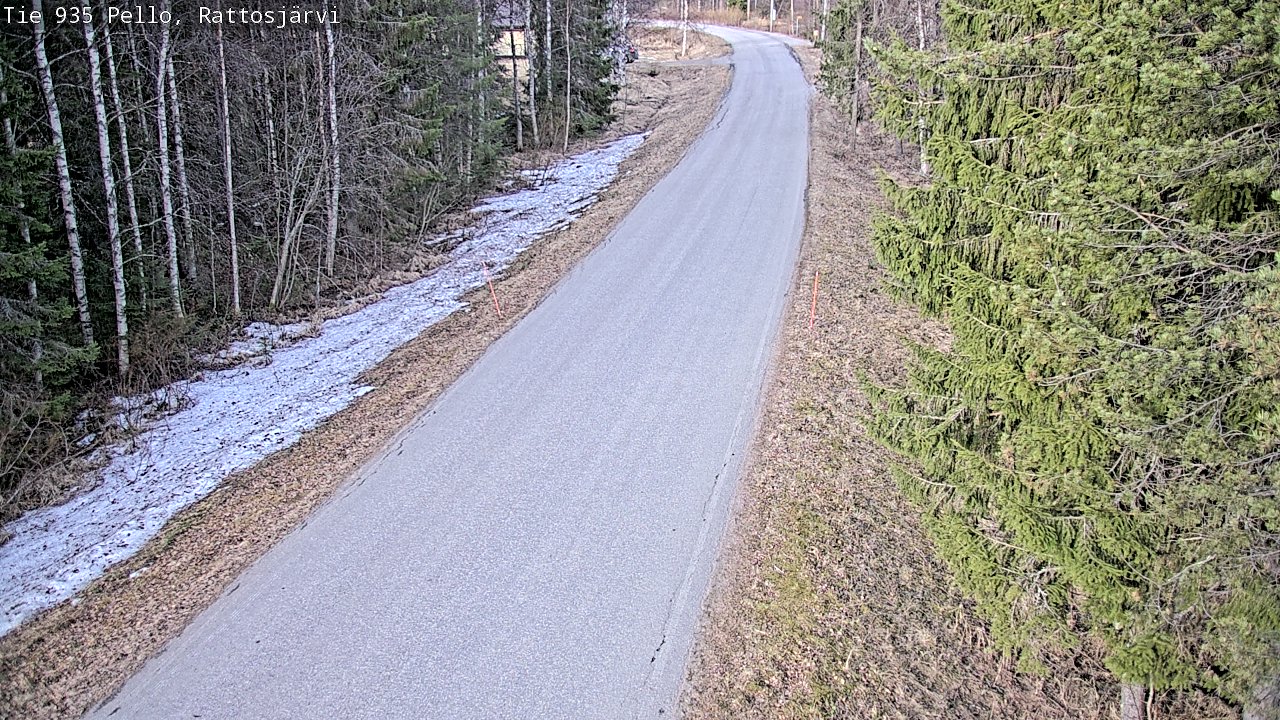 Weather Camera Image Väg 935 Rattosjärvi, Pello, Lappi