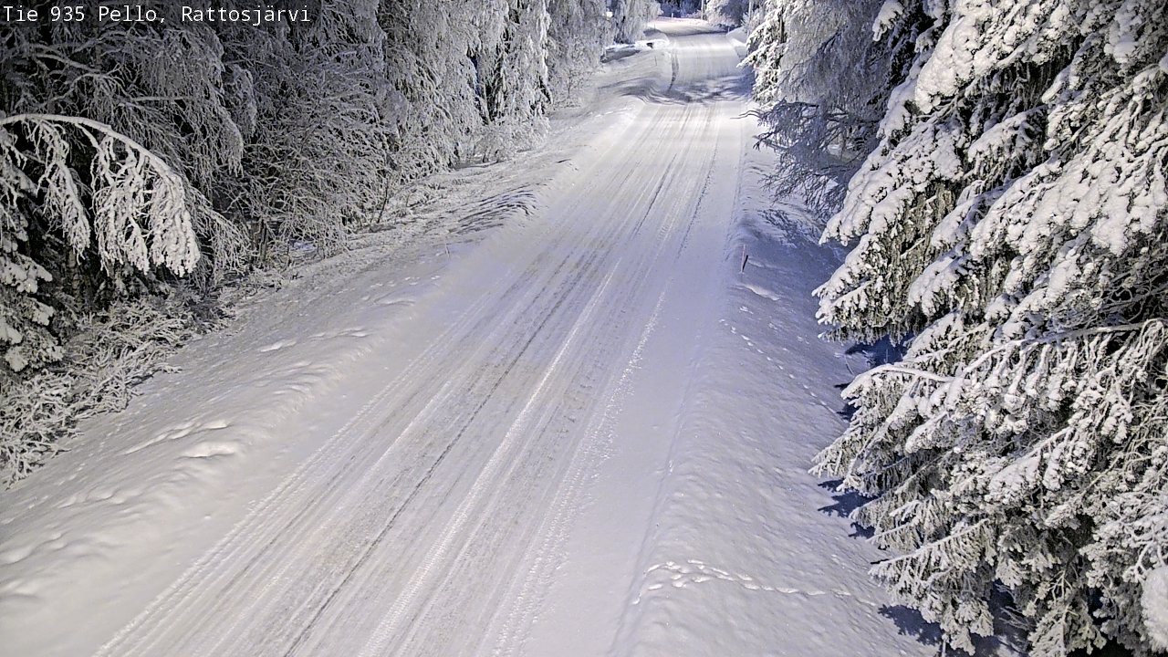 Kelikamerat Kuva Tie 935 Rattosjärvi, Pello, Lappi