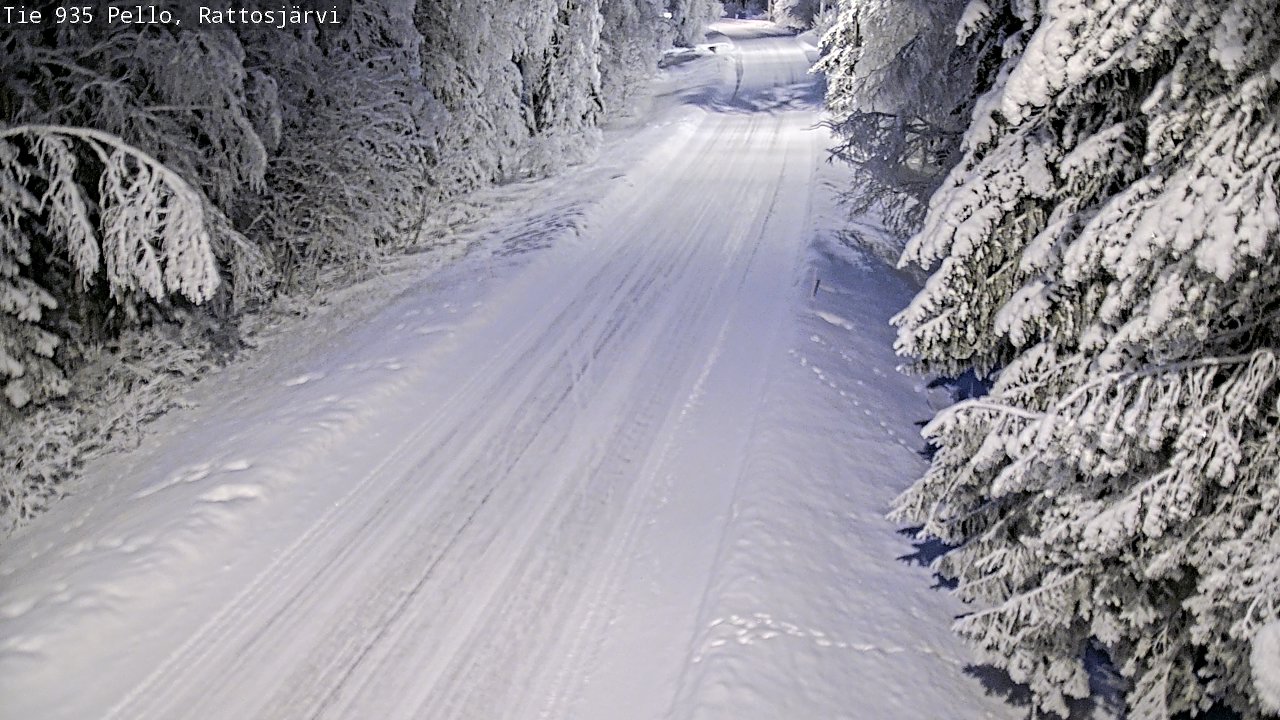 Kelikamerat Kuva Tie 935 Rattosjärvi, Pello, Lappi