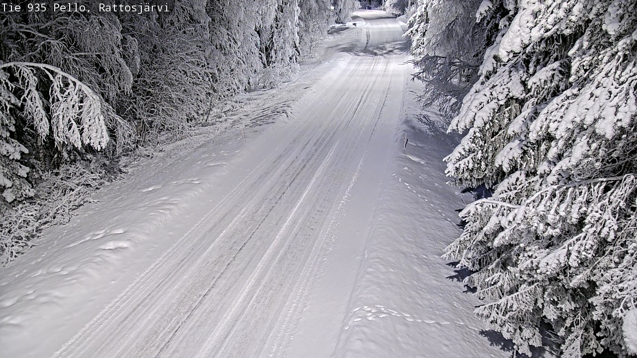 Kelikamerat Kuva Tie 935 Rattosjärvi, Pello, Lappi