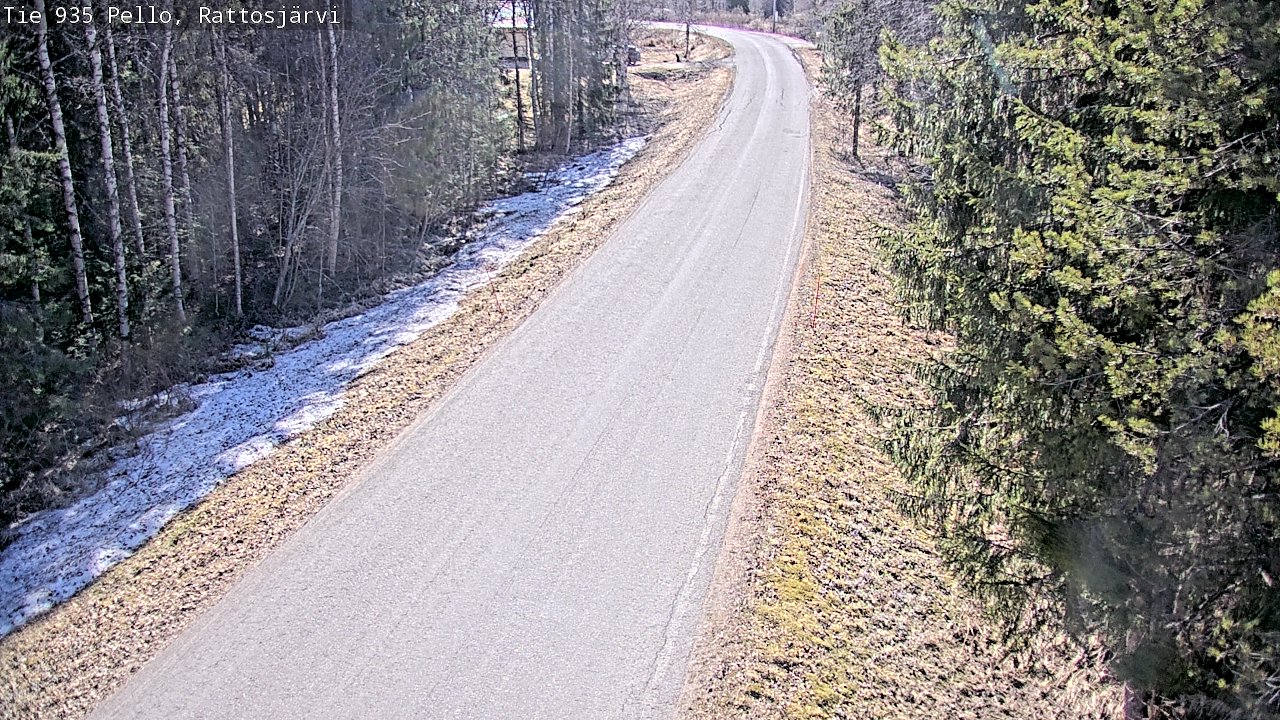 Weather Camera Image Väg 935 Rattosjärvi, Pello, Lappi