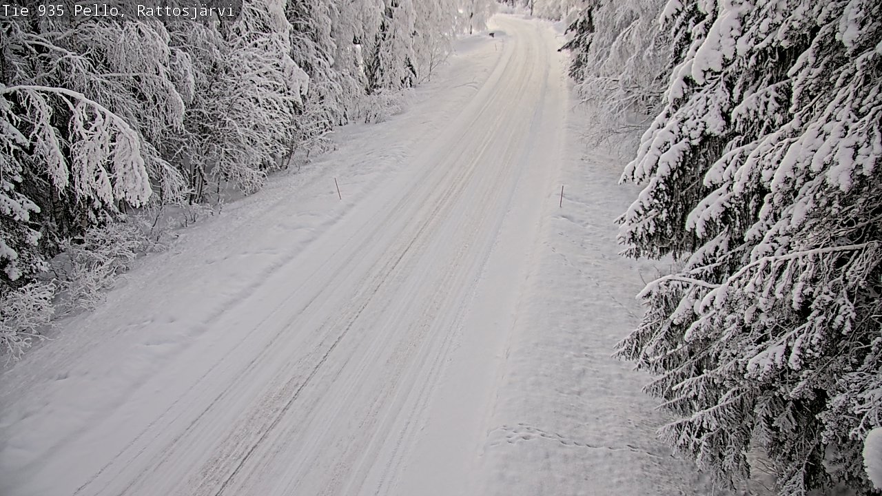 Kelikamerat Kuva Tie 935 Rattosjärvi, Pello, Lappi