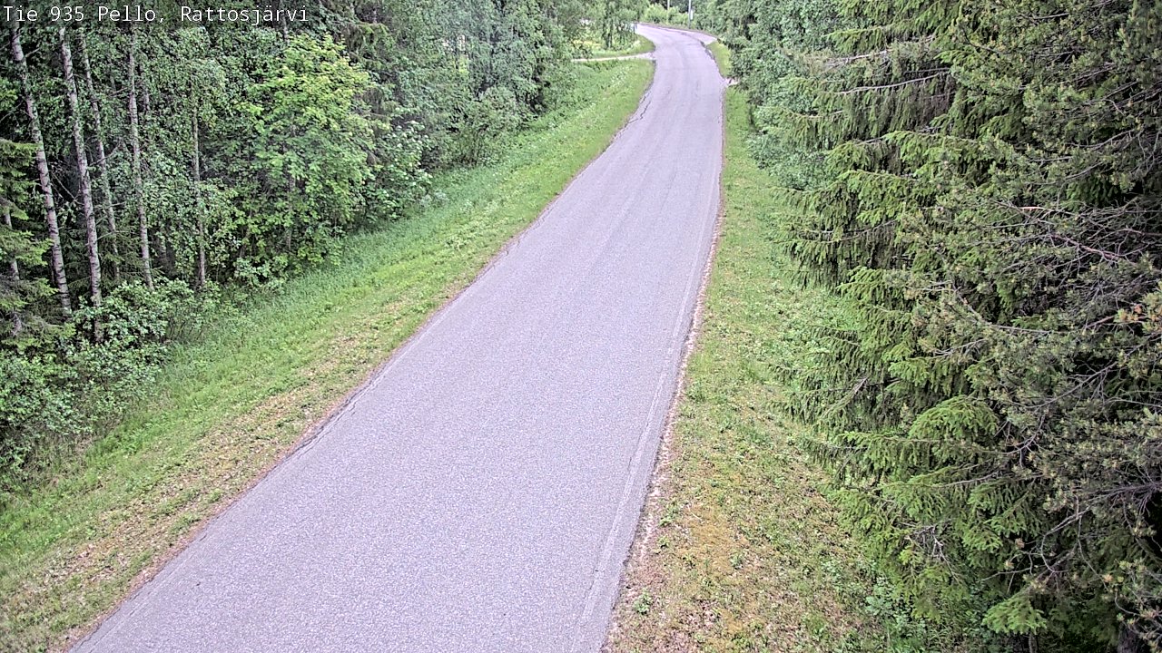 Weather Camera Image Road 935 Rattosjärvi, Pello, Lappi